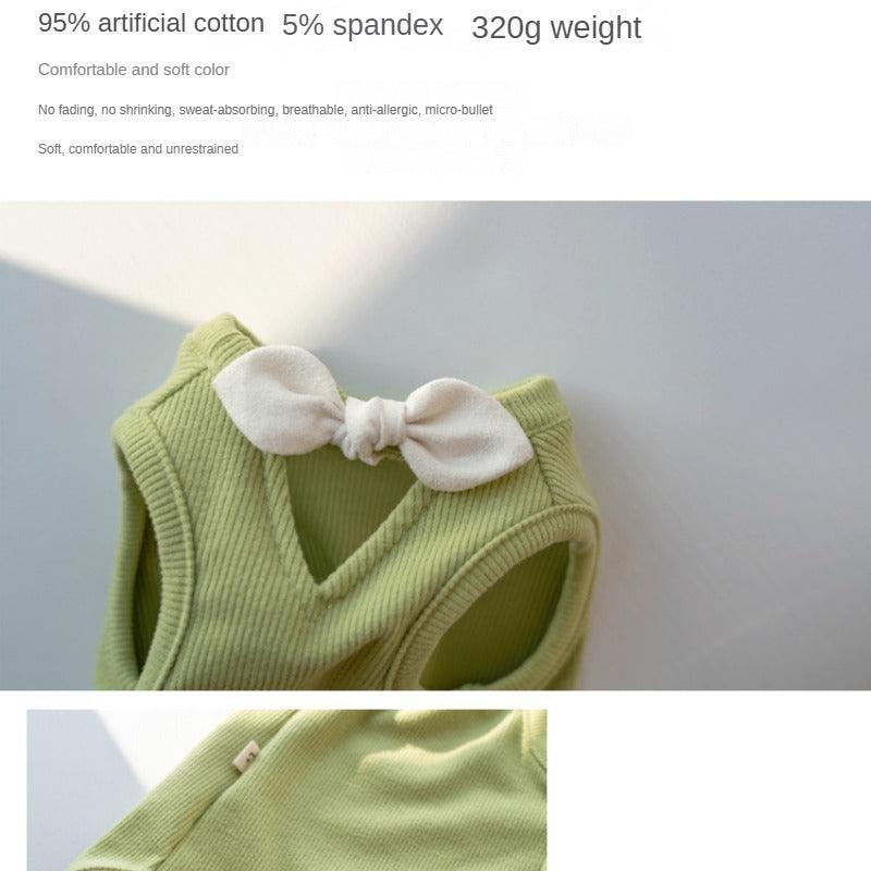 GINGERAIN® Cotton Ribbed Cat Vest - KIKOPALS