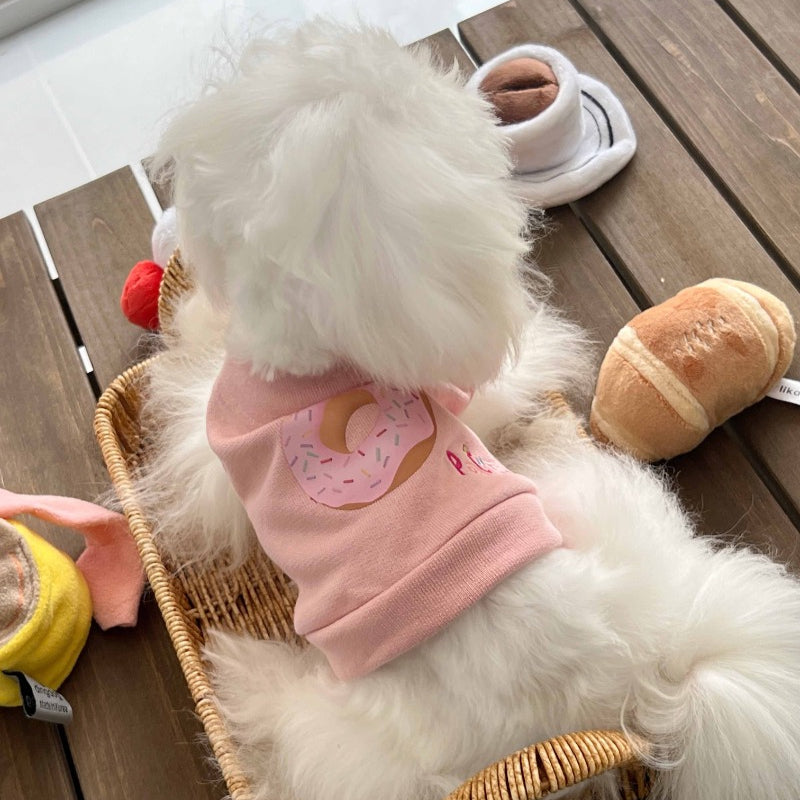 PalettePet® Pink Donut Print Sweater for Dogs