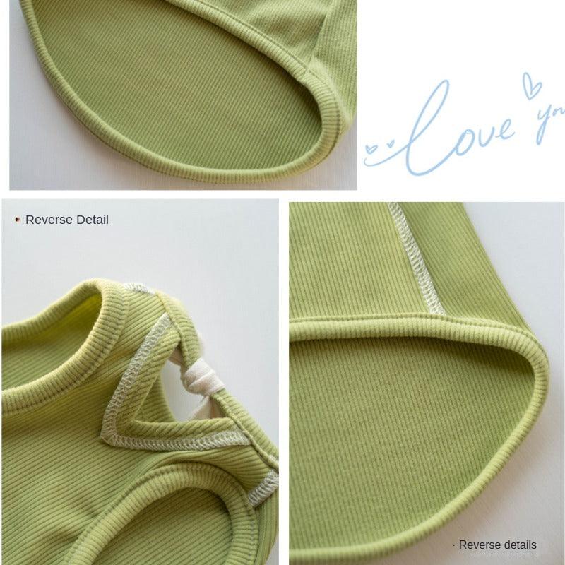 GINGERAIN® Cotton Ribbed Cat Vest - KIKOPALS