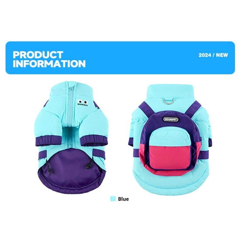 MookiPet® Blue Down Jacket for Dogs