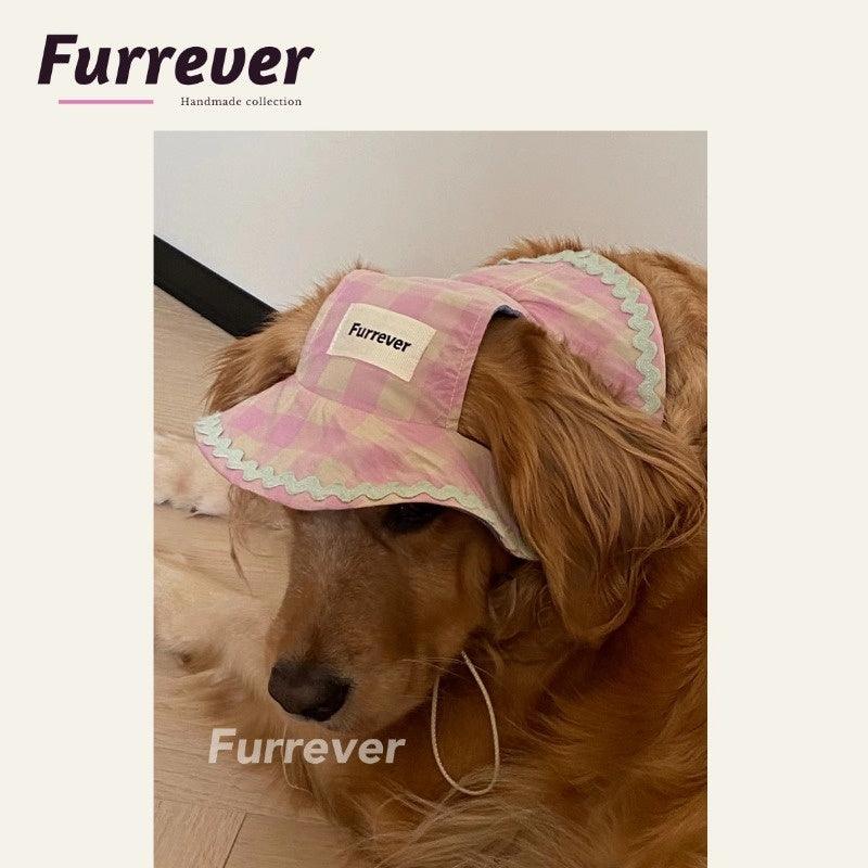 Furrever® Pink Plaid Pet Fisherman Cap - KIKOPALS