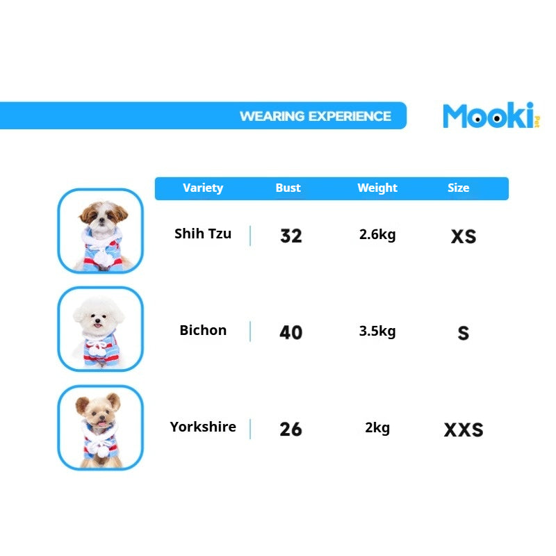 MookiPet® Thickened Blue Pet Sweater for Dogs & Cats