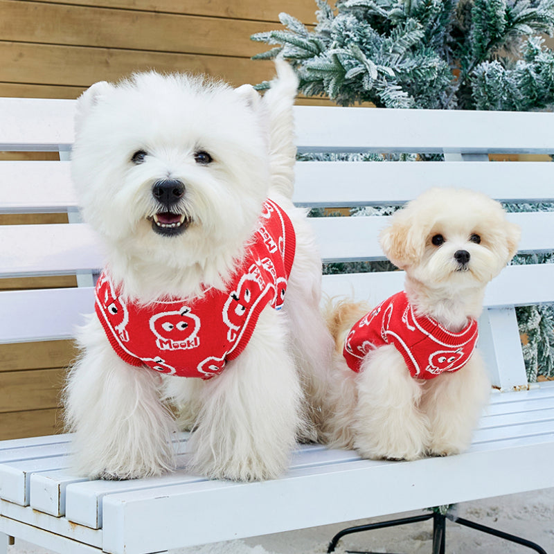 MookiPet® Red Pet Sweater Vest for Dogs