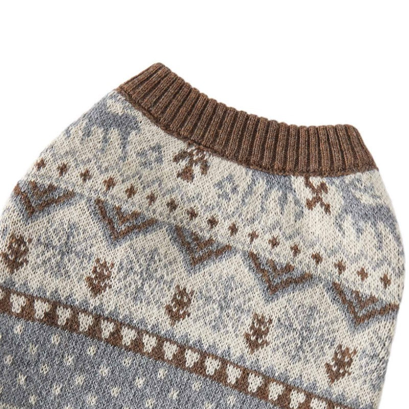 PalettePet® Christmas Ethnic Style Sweater for Dogs – Beige