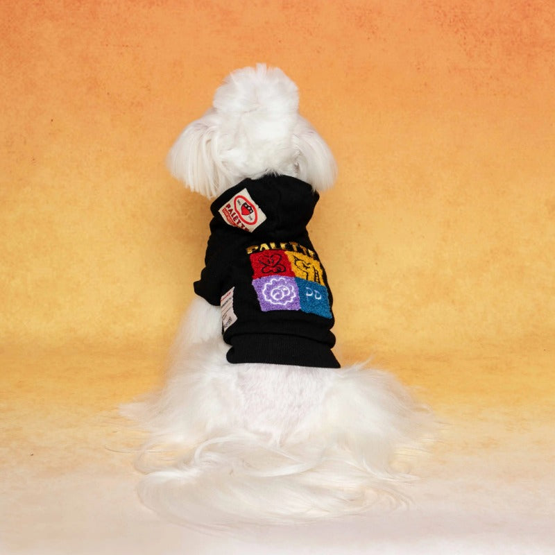 PalettePet® Fashionable Pet Hoodie – Black for Dogs