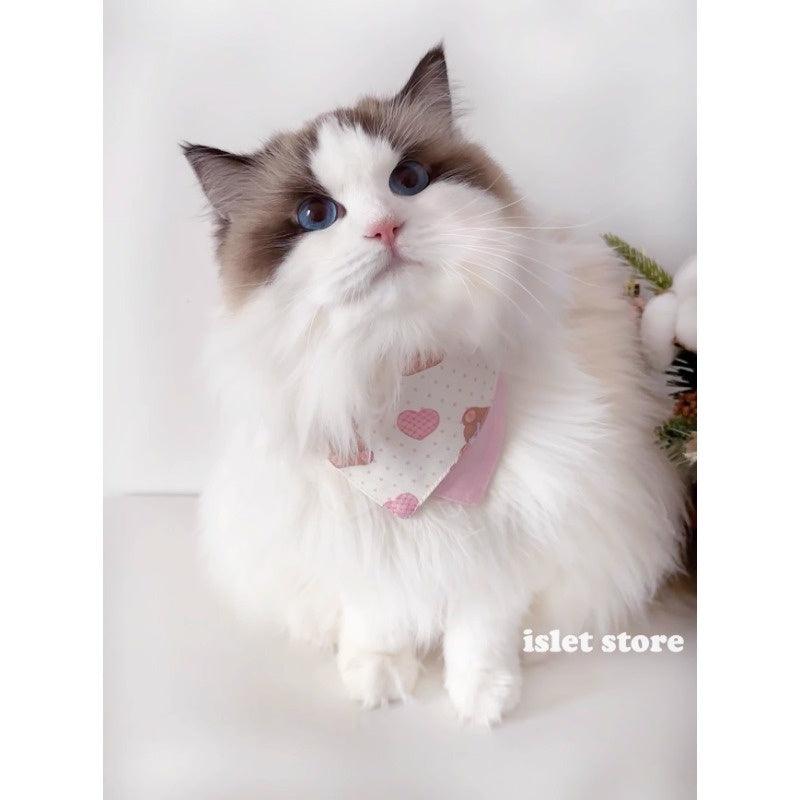 islet store® Pink Teddy Bear Pet Bib - KIKOPALS