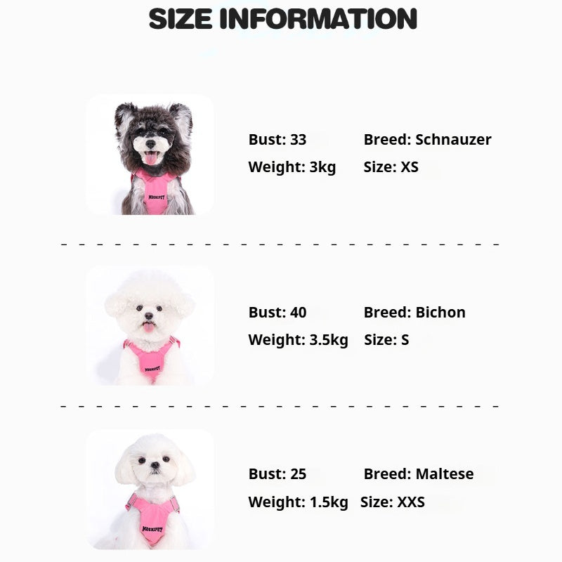 MookiPet® Pink Cargo Vest for Dogs