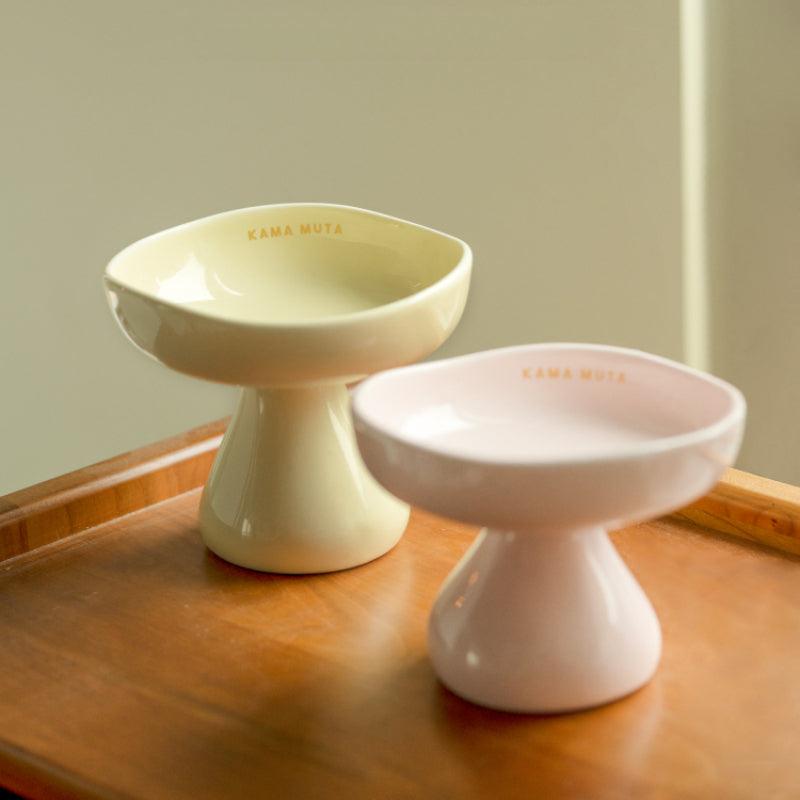 KAMA MUTA® Yellow & Pink Cat Bowl Set - KIKOPALS