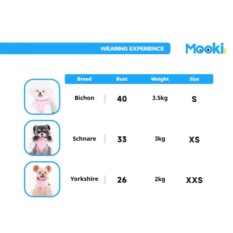 MookiPet® Pink-Blue Warm Cotton Jacket for Dogs