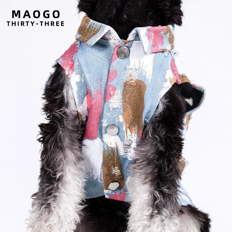 MAOGO® Dog Art Painter Denim Vest - KIKOPALS