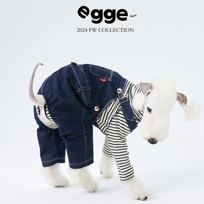 egge® Vintage Denim Overalls for Dogs