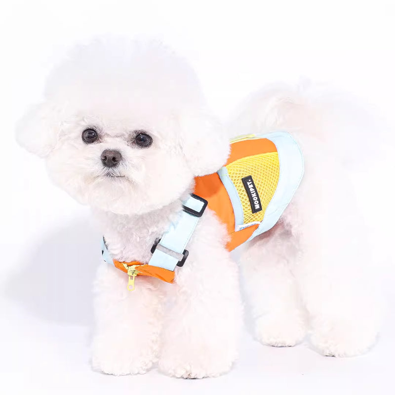 MookiPet® Vibrant Orange Outdoor Vest & Hat for Dogs