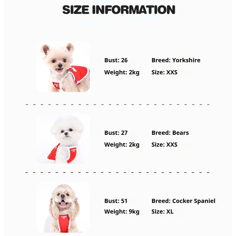 MookiPet® Lightweight Sun-Proof Red Vest for Dogs & Cats