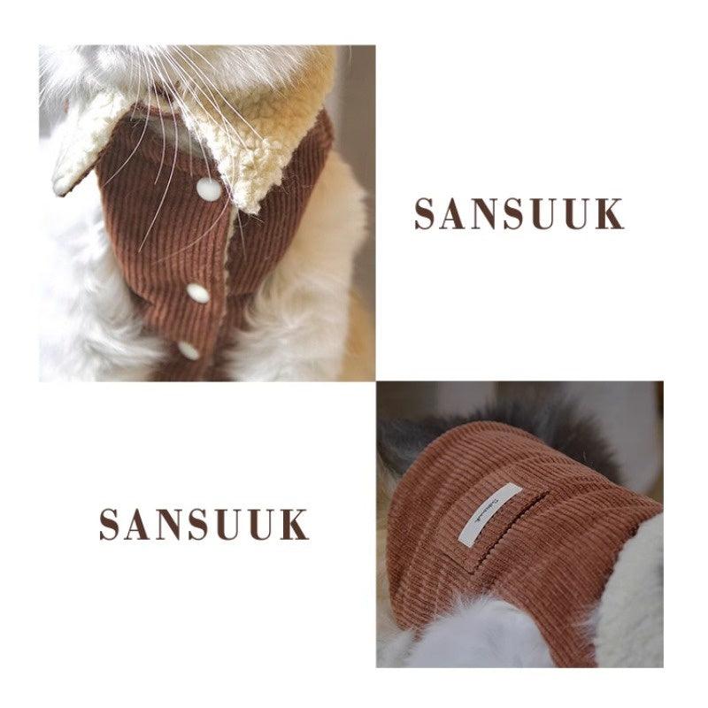 SANSUUK® Double-Sided Corduroy Vest for Pets - KIKOPALS