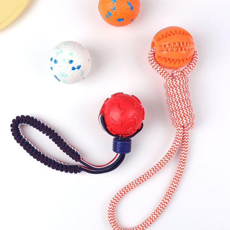 WomirCare® Cotton Rope Tug Ball & Burst Ball Interactive Play Set - KIKOPALS