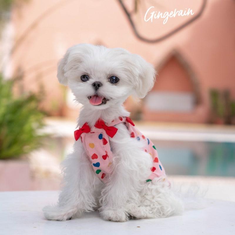 GINGERAIN® Pink Pet Bowknot Tank Top - KIKOPALS