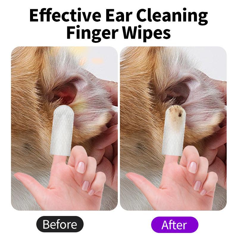 KIKOPALS® Pet Ear Cleaner Finger Wipes 2PCS - KIKOPALS