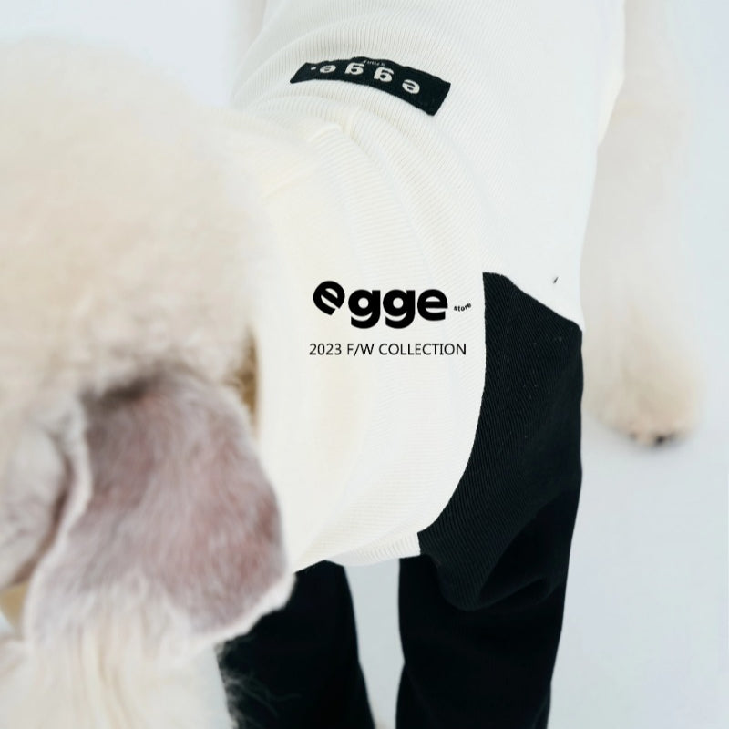 egge® Black & White Dog Hoodie for Medium Breeds