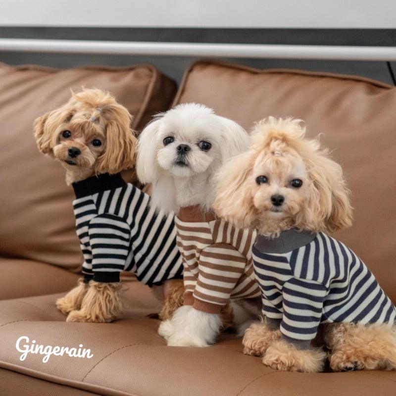 GINGERAIN® Cotton Striped Pullover Pet Sweatshirt - KIKOPALS