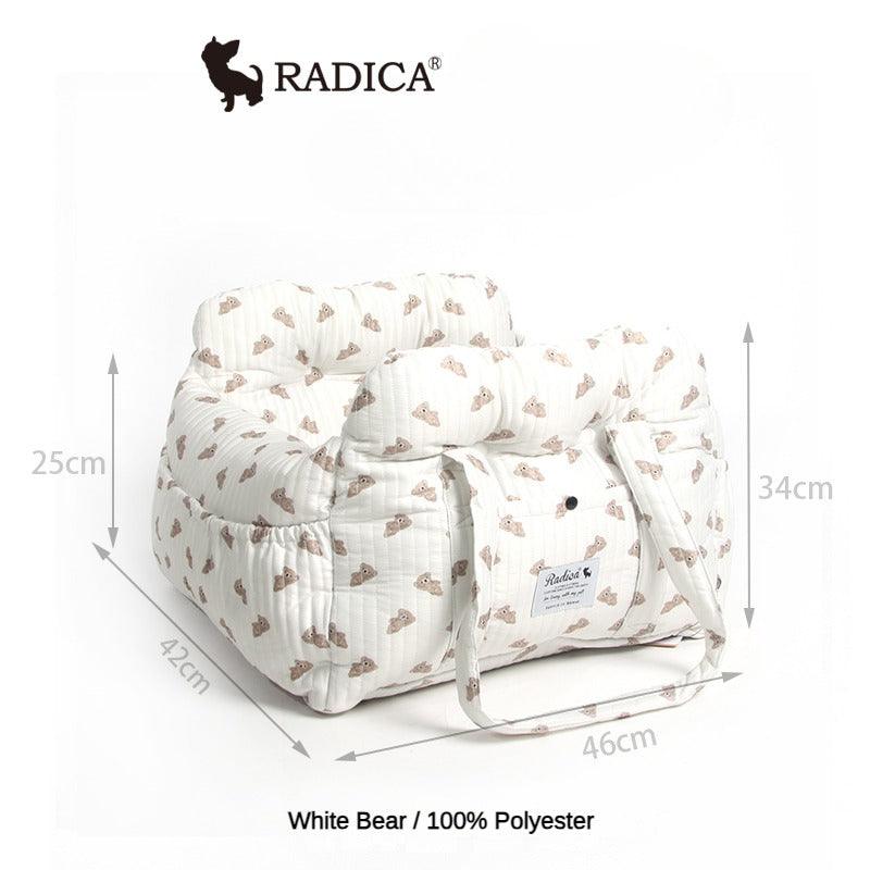 Radica® White Bear Pet Car Seat Bed - KIKOPALS