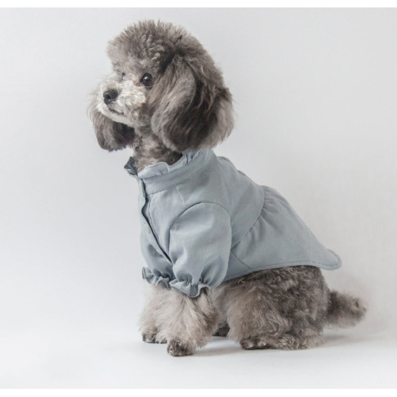 MARSHMALLOW® Vintage Ruffled Collar Shirt Dress for Dogs