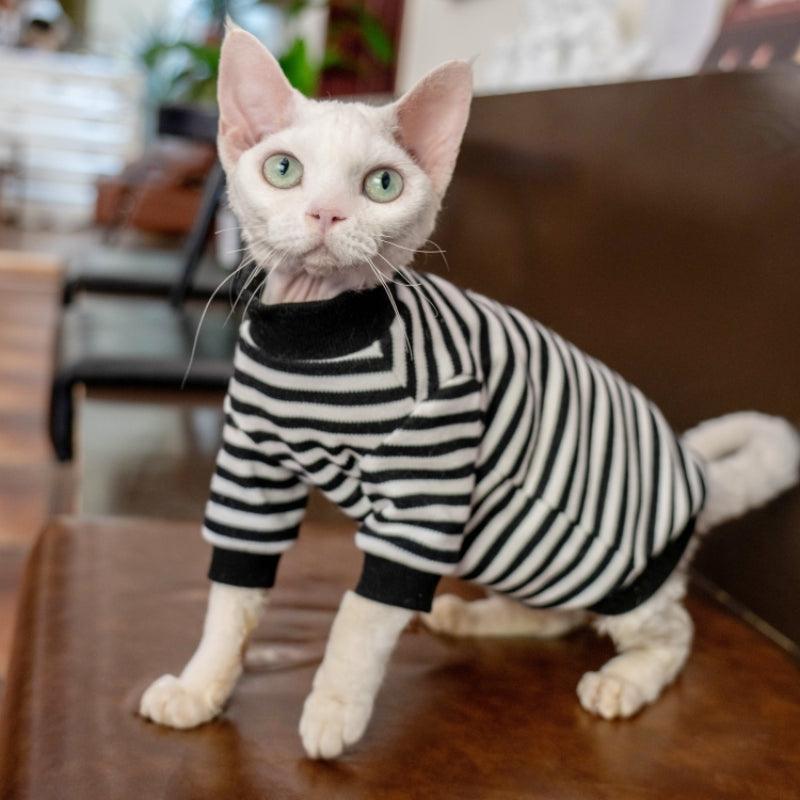 GINGERAIN® Cotton Warm Striped Cat Sweater - KIKOPALS