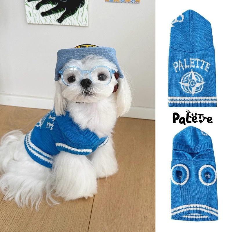 PalettePet® Blue Compass Logo Dog Sleeveless Hoodie - KIKOPALS