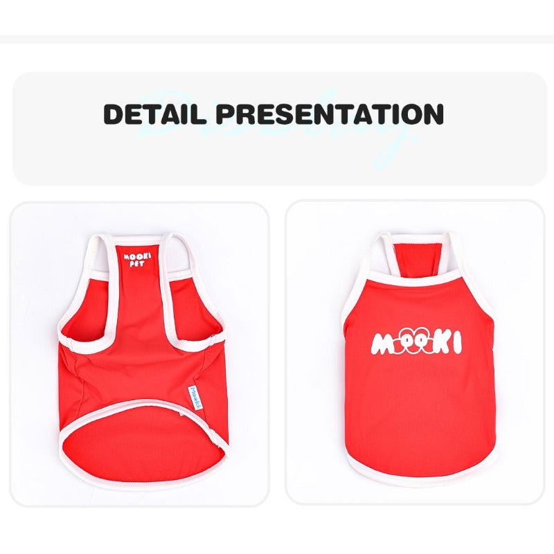 MookiPet® Lightweight Sun-Proof Red Vest for Dogs & Cats