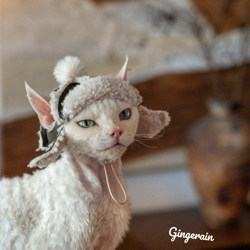 GINGERAIN® Faux Shearling Cat Hat - KIKOPALS