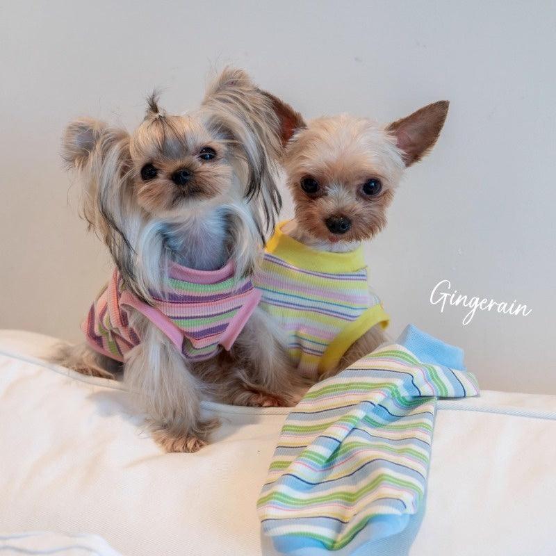 GINGERAIN® Ice Cream Summer Striped Pet Vest - KIKOPALS