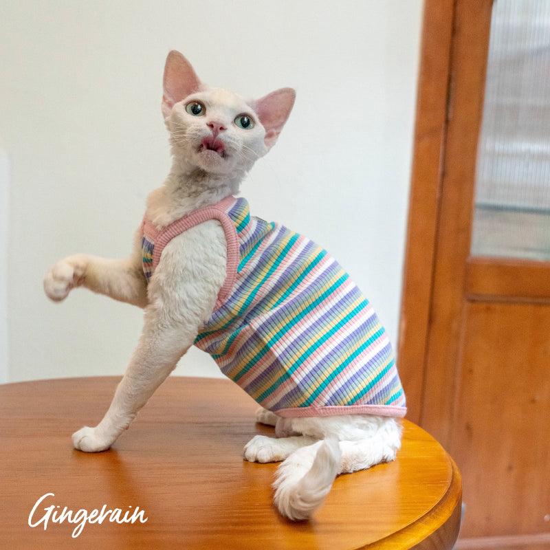 GINGERAIN® Cotton Stretch Cat Vest - KIKOPALS