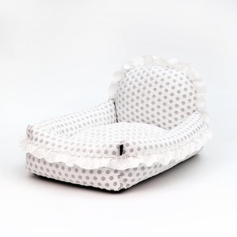 LMODO® White Polka Dot Pet Bed - KIKOPALS