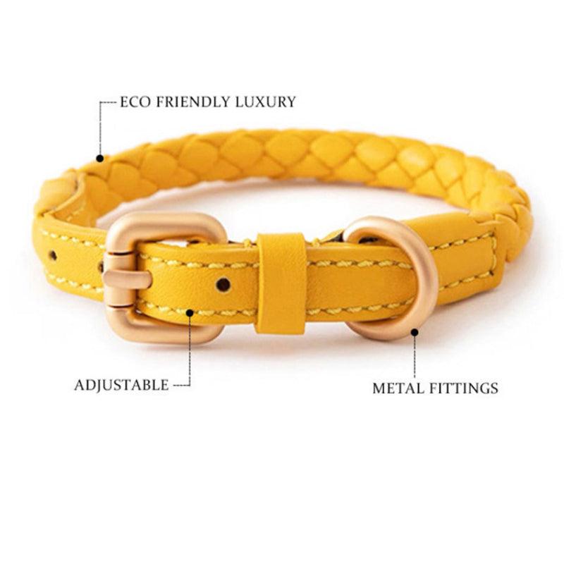 Minly® Leather Dog Collar & Leash Set - KIKOPALS