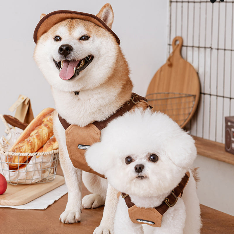 MookiPet® Khaki Functional Harness Vest & Hat Set for Dogs